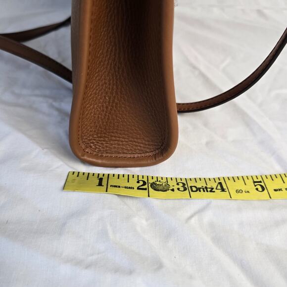 Michael Kors Jane Large Brown Pebbled Leather Clutch Crossbody NWOT - Picture 14 of 16